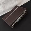 Portable Retro Brown Loose-leaf Notebook A7 DIY Scrapbook Travel Journal PU Leather Notepad Student Use