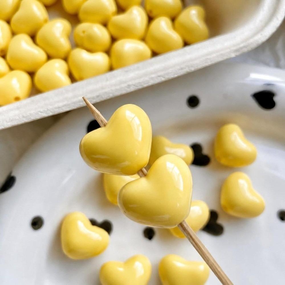 20Pcs/Lot 2.5mm Aperture Heart Shape Beads 17mm Handmade Accessory Beads Handmade Crafts