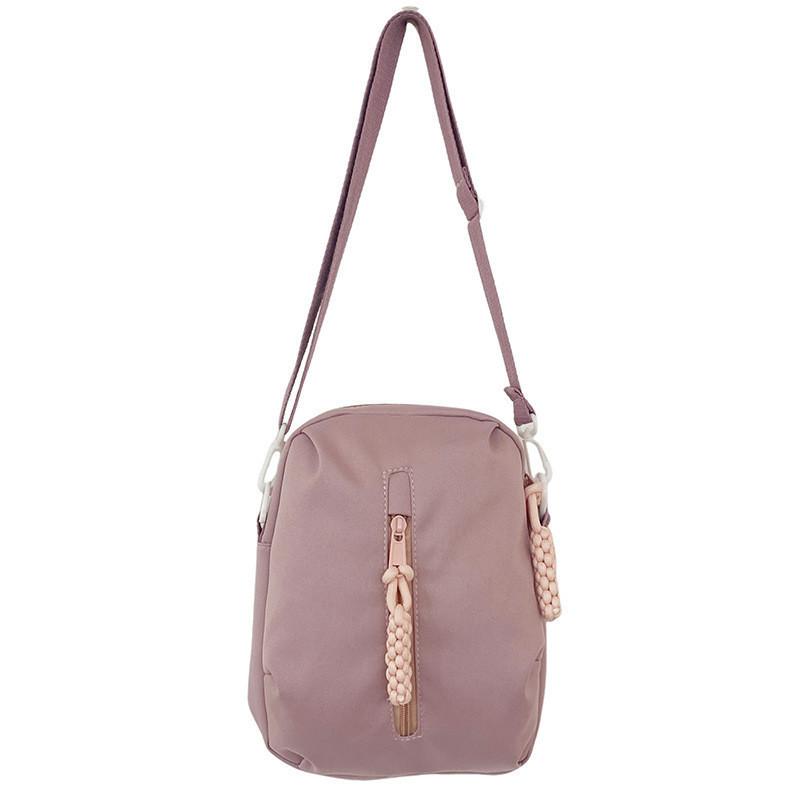 

Trendy 2024 Summer Girl s Small Fresh Crossbody Bag Minimalist Canvas Handbag For Everyday Use розовый