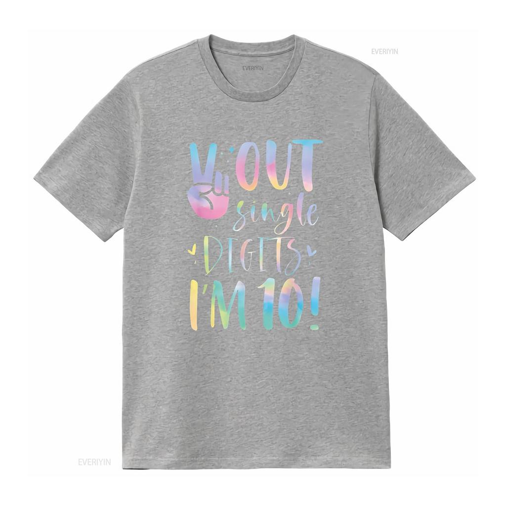 Peace Out Single Digits I m 10 Year Old 10th Birthday Girl T Shirt vintage Washed Slightly fashion Comfortable Stylish graphic