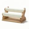 Jewelry Display Stand with Padded Rods | Wood, Stepped, for Vanity Table
