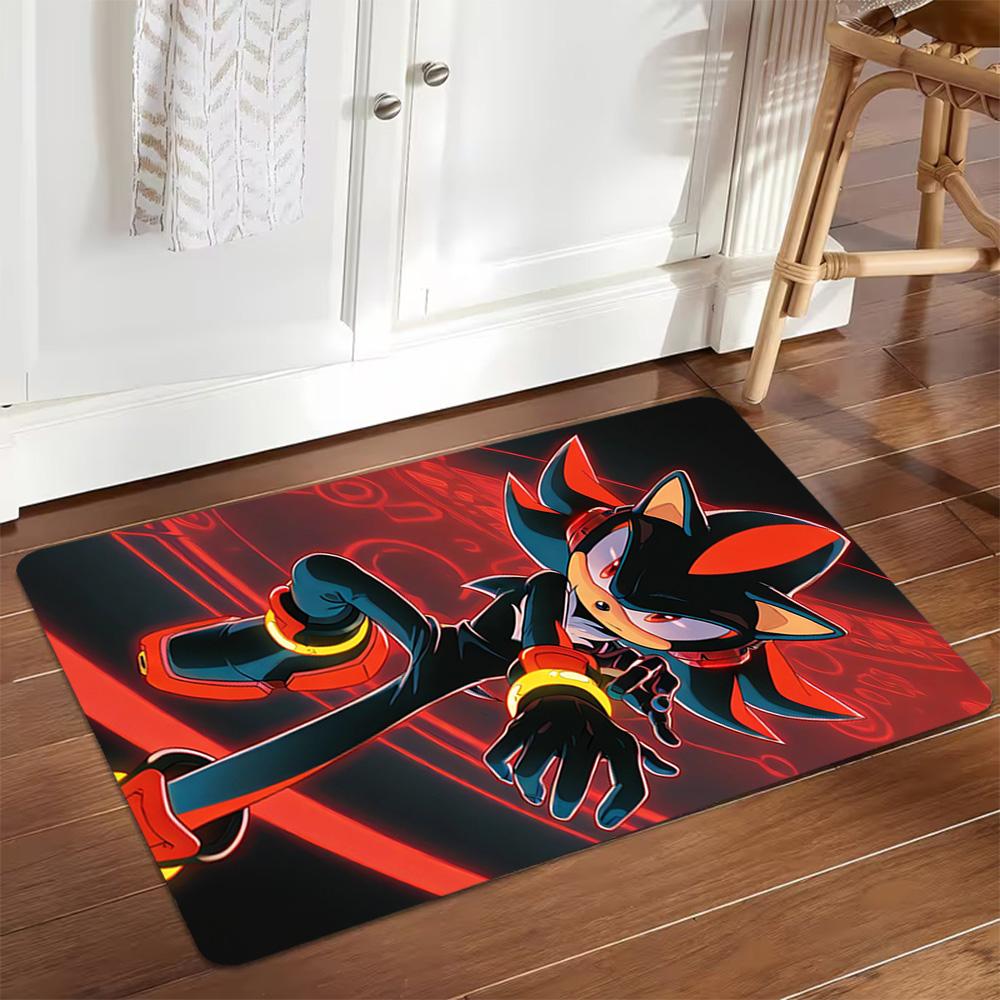 Sonic The Hedgehog Comic Book Decoration,Carpet,Living Room,Bedroom, Non-slip,Square rug