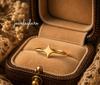 Gold North Star Ring, Silver Nautical Starburst Ring,Gold Star Ring