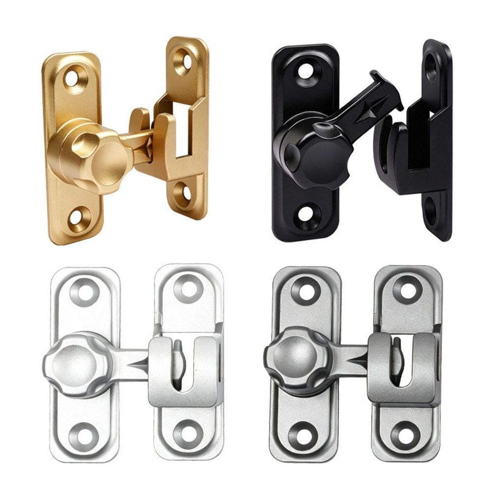 Zinc Alloy Anti-theft Door Buckles 90/180 Degree Door Latch Security Bolt Latch  Window Latch