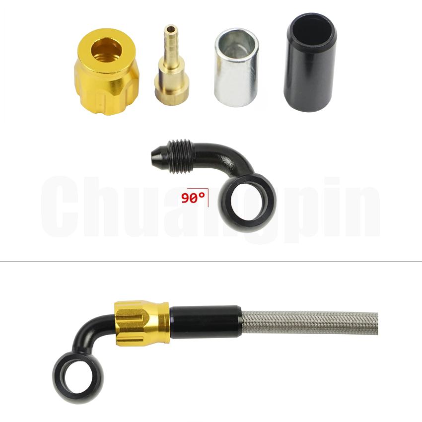 Montare banjo de frână Scoateți din aluminiu Moto întărită hidraulică Ambreiaj de frână Linie de furtun de ulei AN3 pentru motocicletă ATV Dirt Bike Buggy