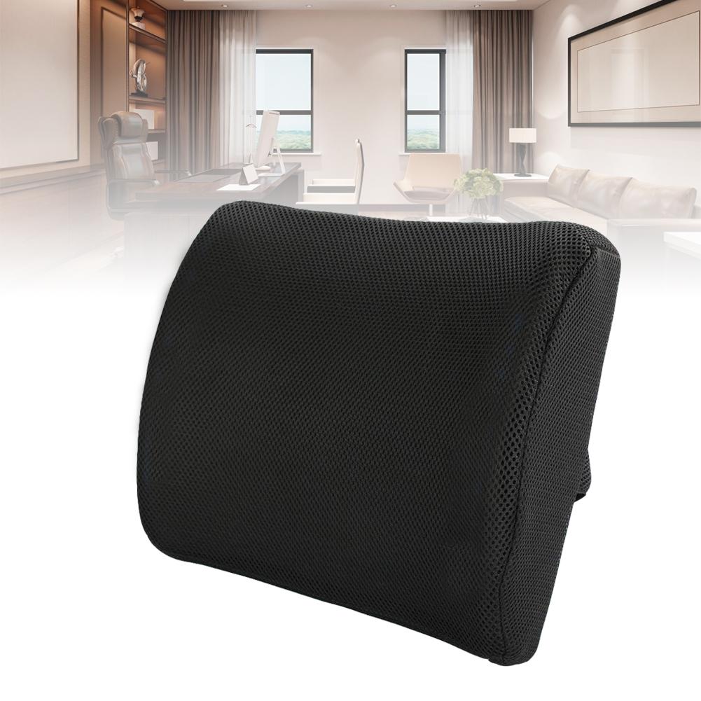 Black Back Pillow Rebound Memory Foam Pillow Car Chair Back Seat Rest Cushion