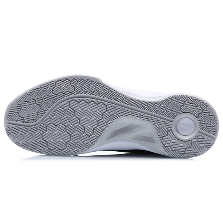 Li Ning Magic Cloud Abrasion Resistant Breathable Low top Basketball Shoes Men's Black White Fleece Lined ABPQ043-7