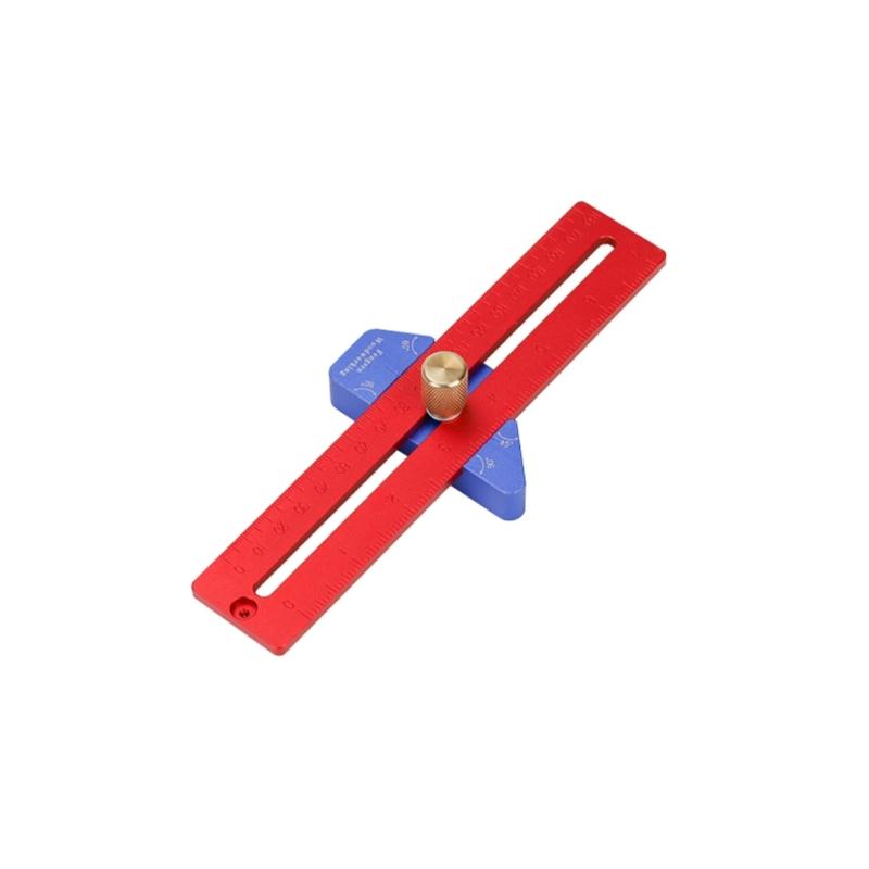 

Woodworking Scriber Marking Line Ruler Adjustable Aluminum Sliding T Square Ruler Line Drawing Aid Ruler Measuring