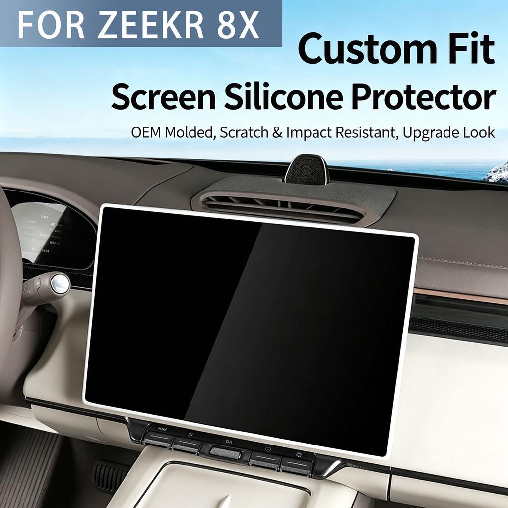 FOR ZEEKR 8X Screen Protector Center Console Navigation Silicone Frame Cover Modification Accessories