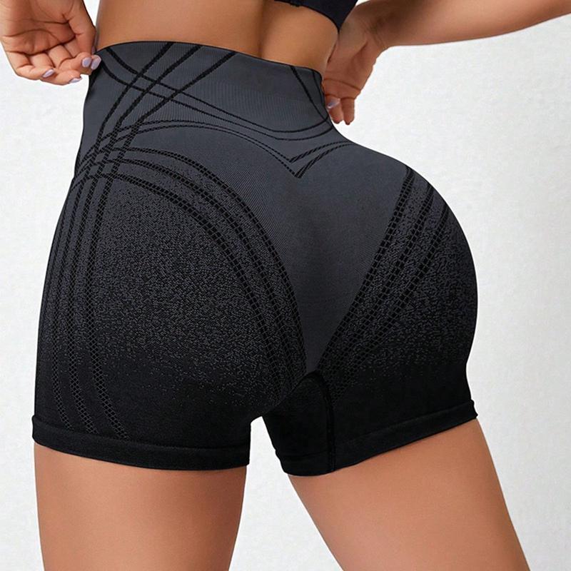 Women Elastic Yoga Short High-waisted Tight Fitness Shorts