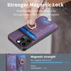 2 In 1 Detachable Cards Solt Ring Holder Case For iPhone 15 Pro Max 14 Plus 13 12 11 XR X XS 7 8 Magnetic Bag For Magsafe Cover