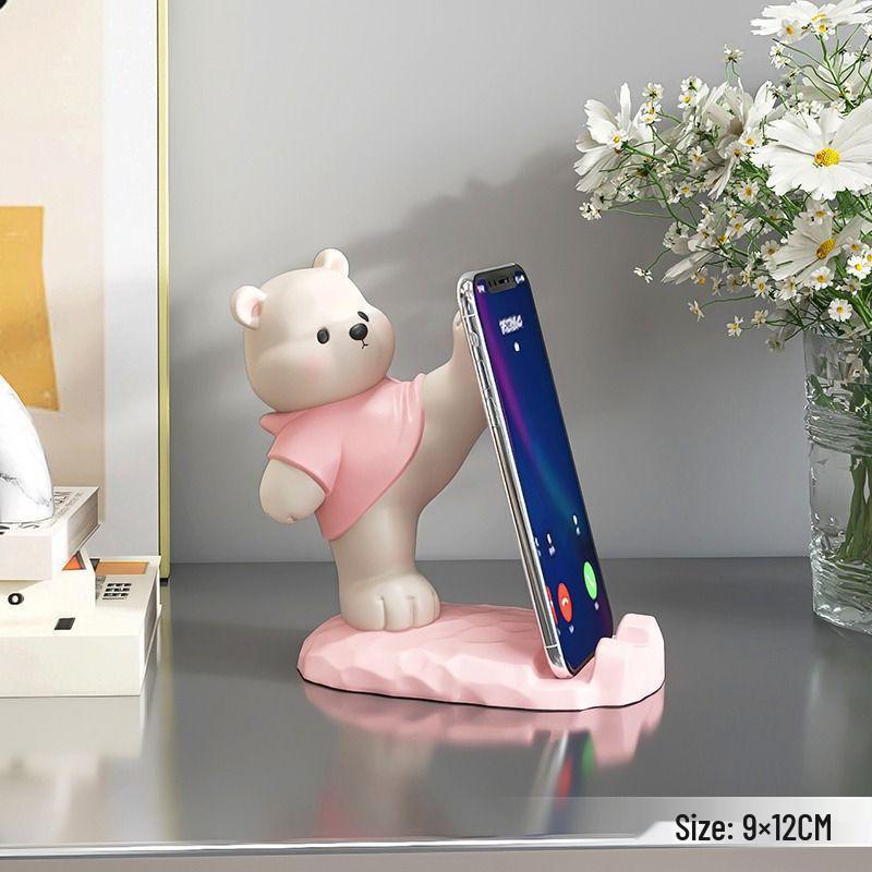 Cartoon Niedlicher Handy- & Tablet-Ständer: Kreatives Desktop-Ornament & Binge-Watching-Geschenk