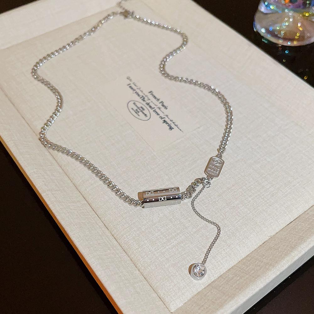 Elegant Titanium Steel Necklace: Chic, Durable, Non-Fading Design for Women