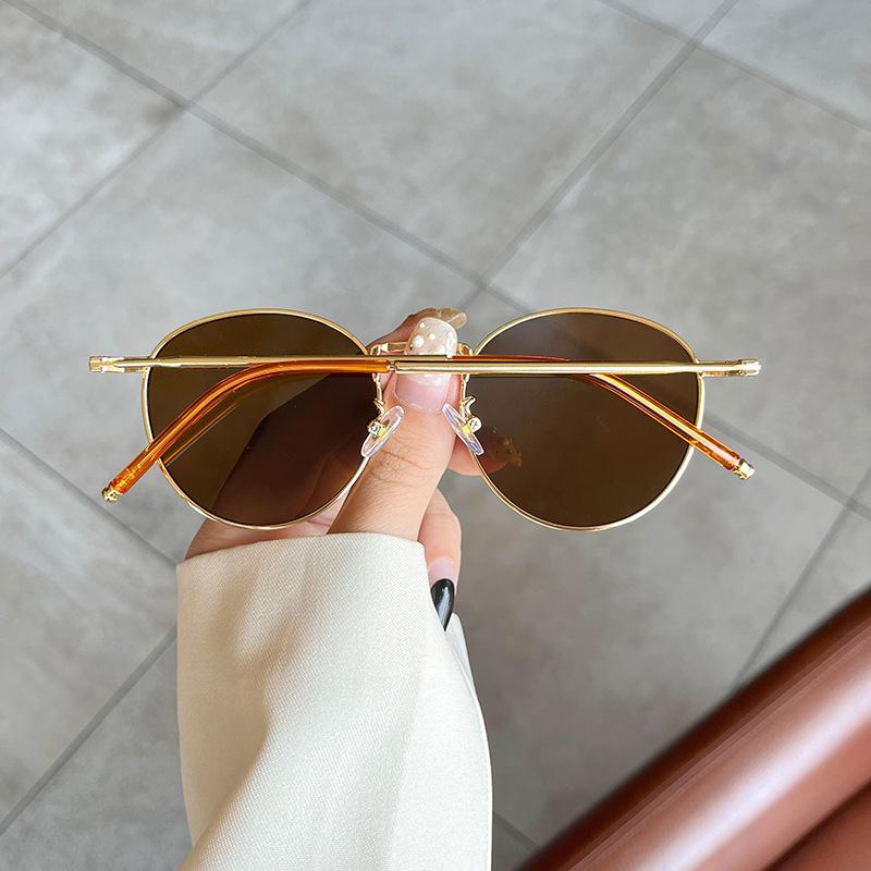 Men Brand Round Metal Sunglasses Uv400 Luxury Women Eyewear Male Outdoor Frame Causal Fashion Glasses