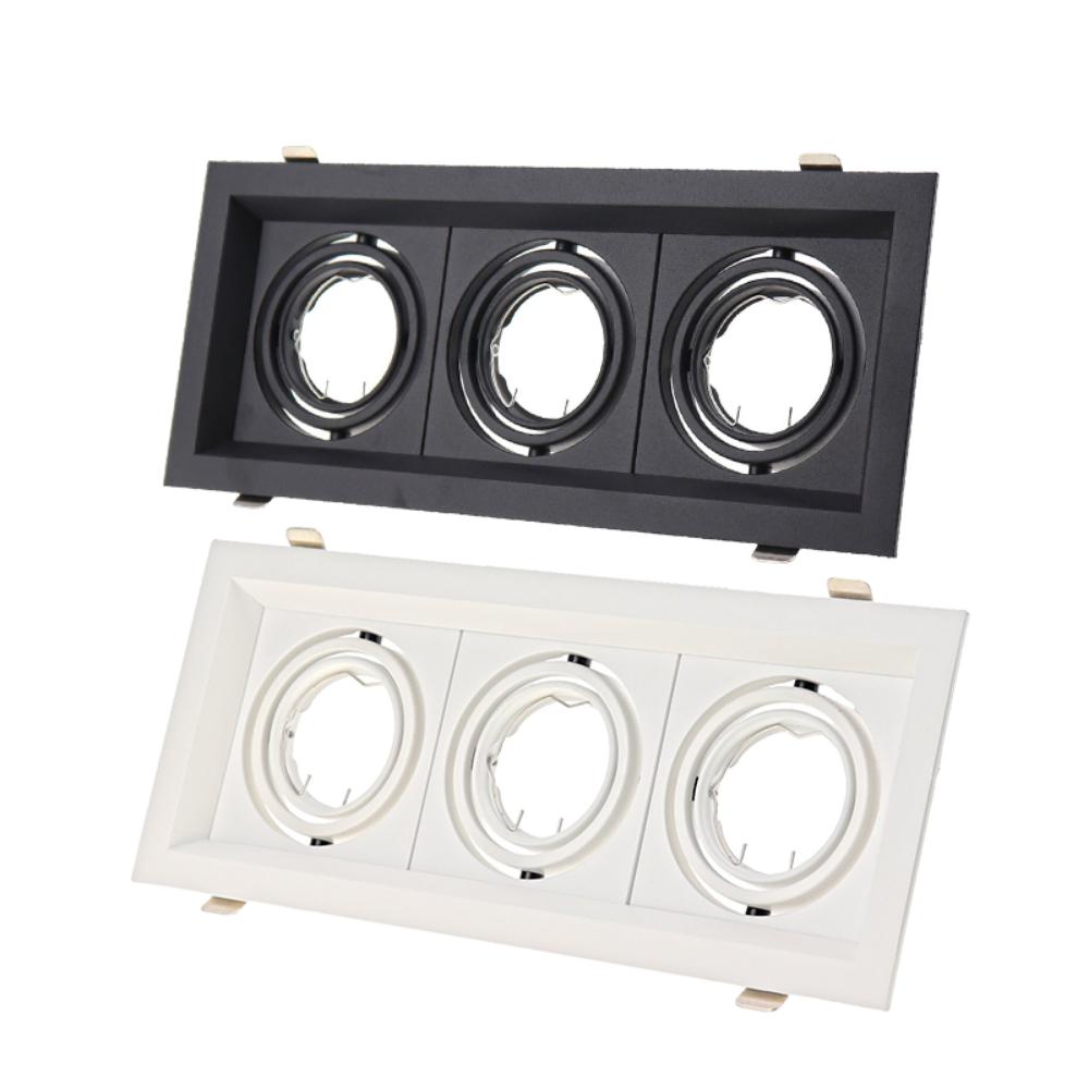 JOYINLED Square Recessed Spotlight Aluminum LED Downlight Frame MR16 GU10 Fitting Housing Fixture for Ceilings Black White