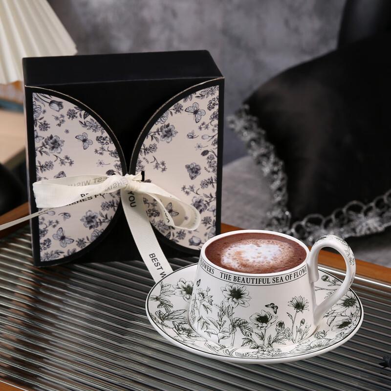 Hongyuetang Retro Keramik Kaffeetasse & Untertasse Set