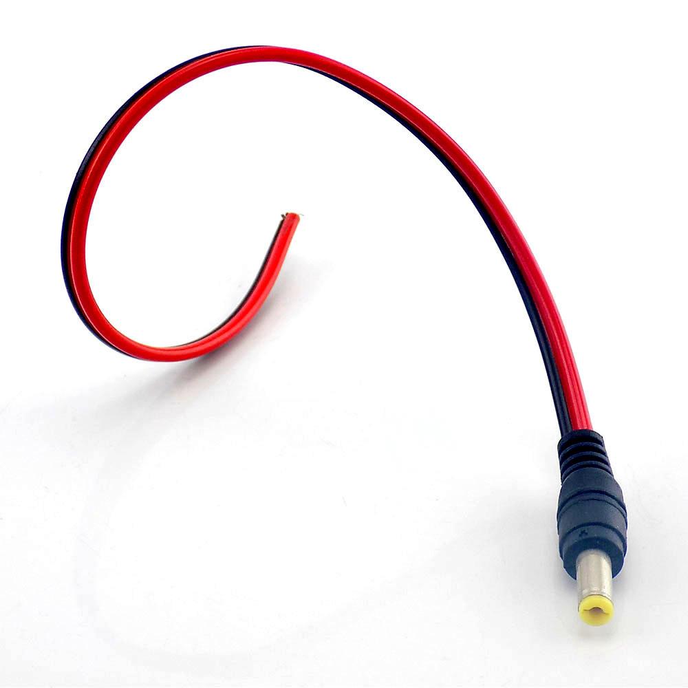2.1x5.5mm DC Male Plug 12V DC Power Pigtail Extension Cable Jack For LED Strip Light Driver CCTV Camera Connector