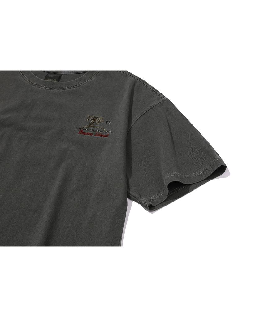 CPGN STUDIO Dream Island Pigment Short Sleeve T-Shirt Smoke Black
