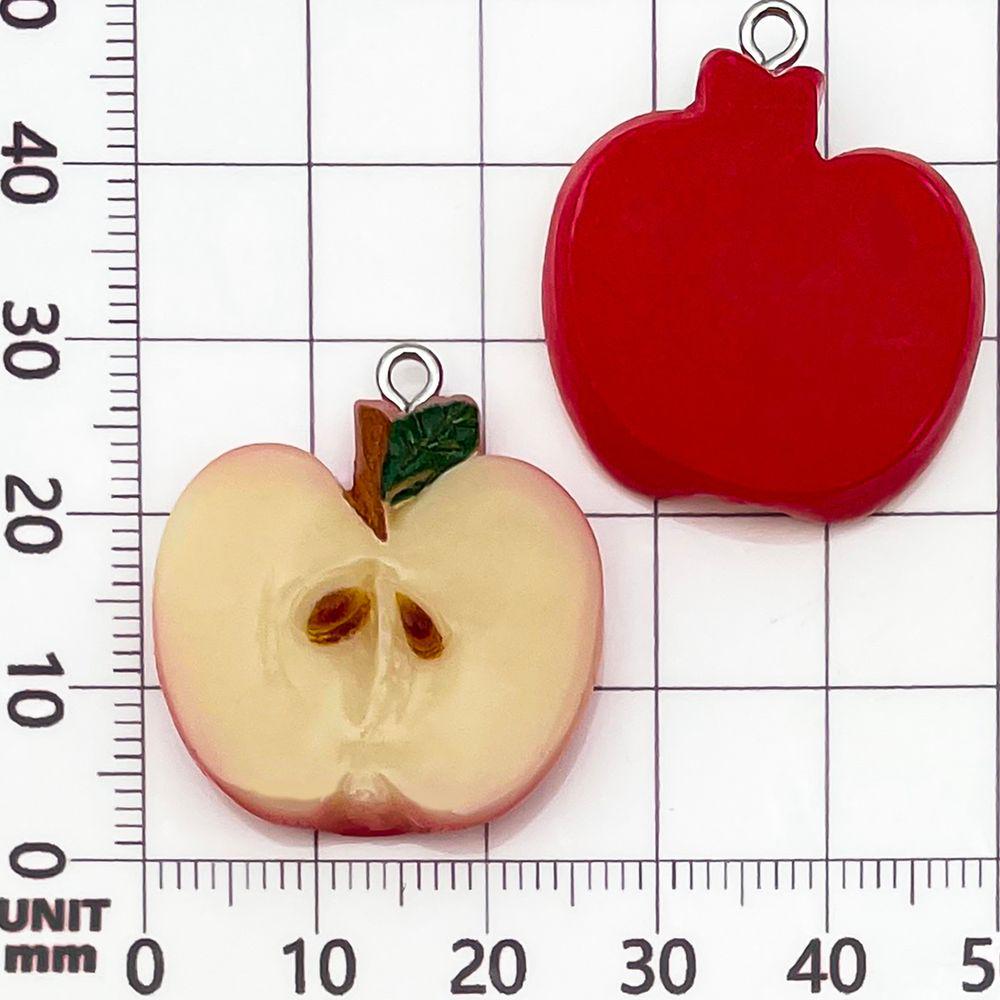 15-Color Resin Cartoon Fruit Pendants: Watermelon & Apple Charms for DIY Jewelry