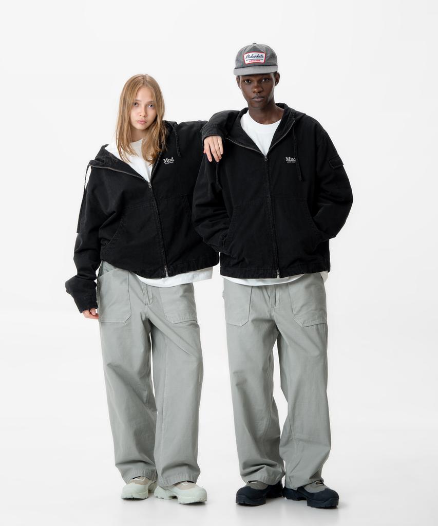 Mideueobdeiteu Wide Fit Utility Fatigue Pants_2Color