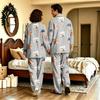 Unisex Long Sleeve Long Pants Pajama Set - Casual Loungewear Sleepwear for Men and Women
