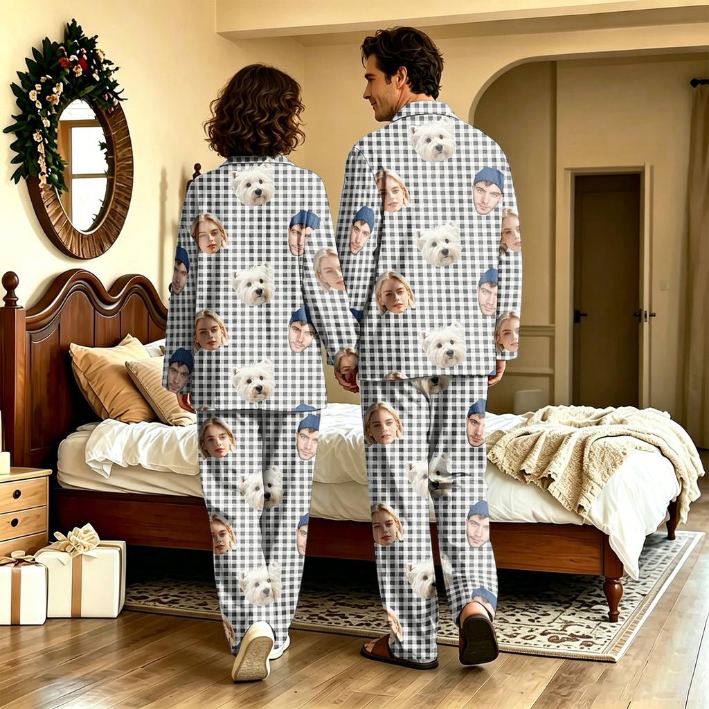Unisex Long Sleeve Long Pants Pajama Set - Casual Loungewear Sleepwear for Men and Women