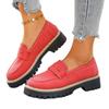 2025 New Spring and Autumn Loafers Large Size Casual Polished British Style Women's Shoes Thick Heel Thick Sole Foreign Trade Retro