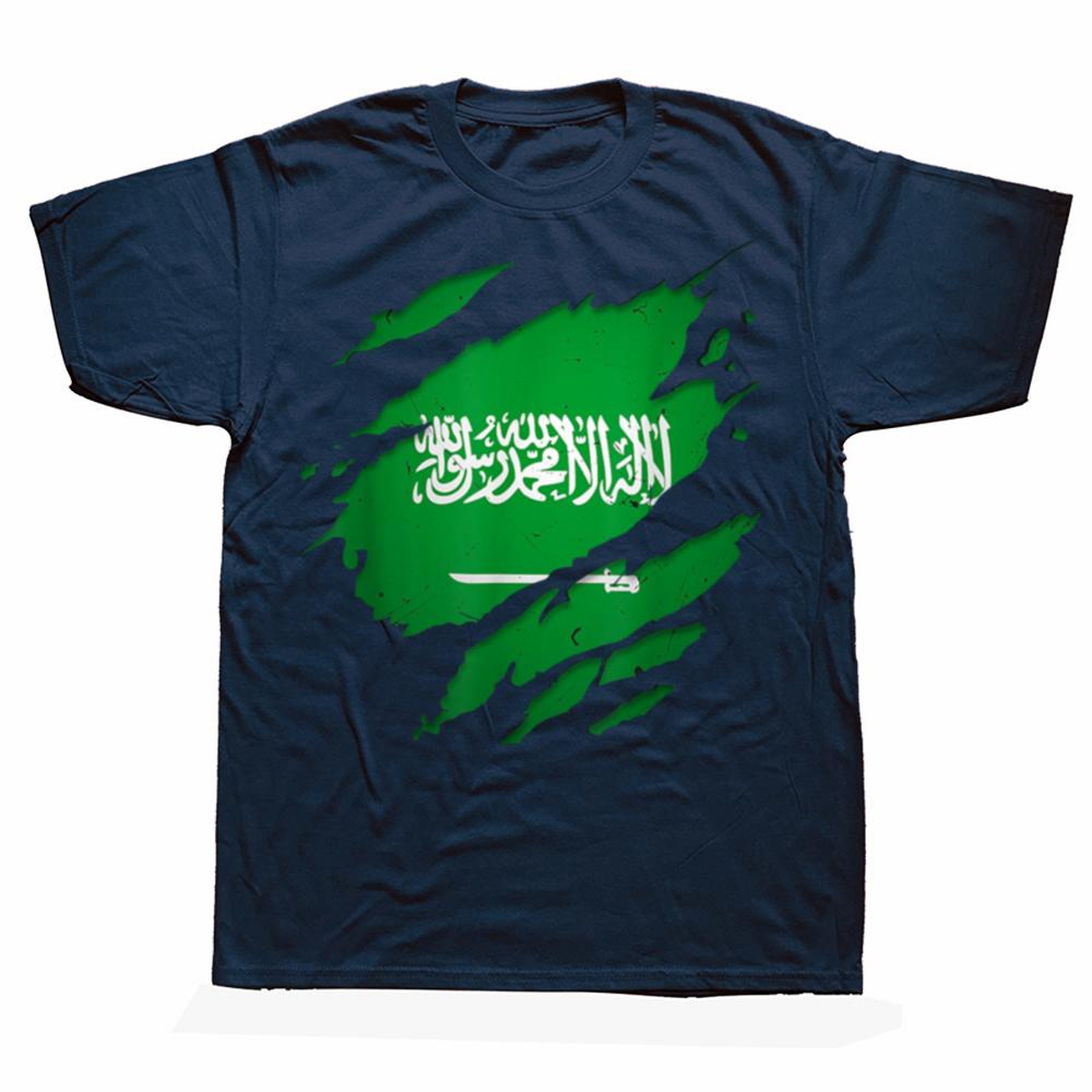Funny Proud Saudi Arabian T Shirt Saudi Arabia Flag Tee Tops Round Neck Short-Sleeve Fashion Tshirt Clothing Casual T-shirts