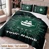 Plymouth Argyle FC Printed Bedding Set Custom Name Text 1 Duvet Cover 2 Pillowcases For Bedroom