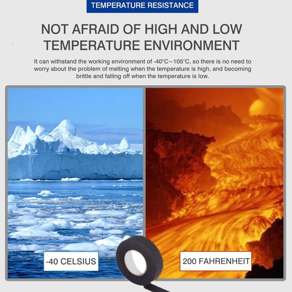 15meters Adhesive Cloth Tape for Cable Harness Wiring Loom Width 9/15/19/25/32MM Length15M