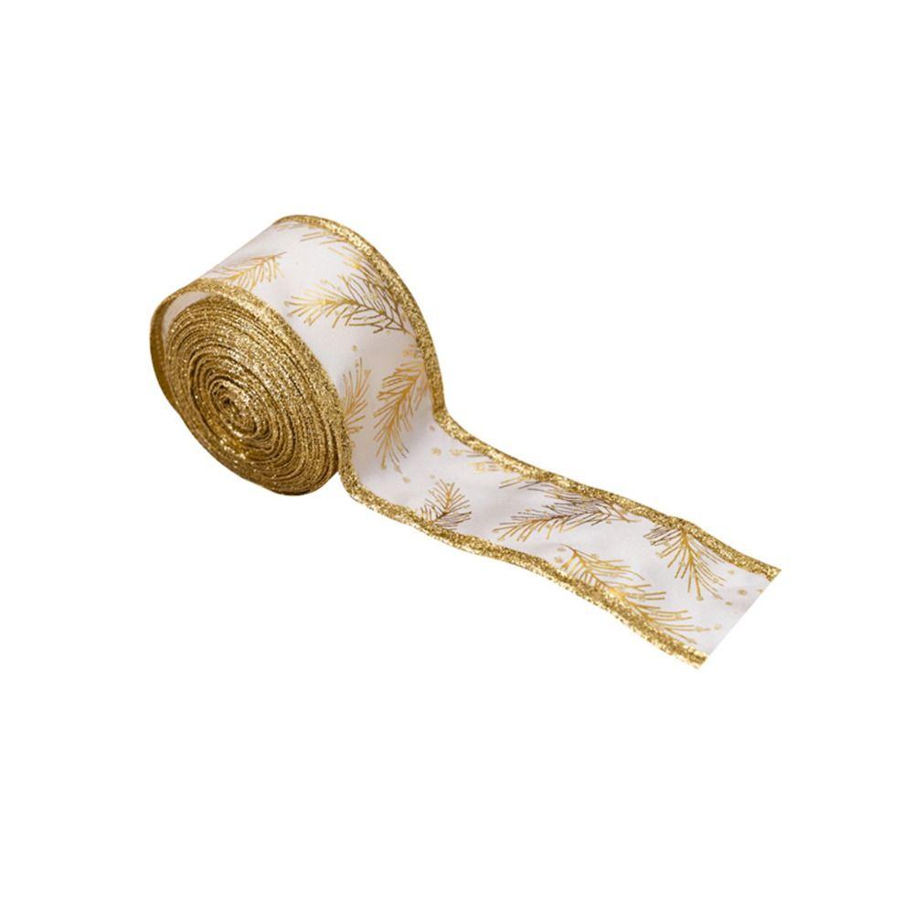 Glittering Christmas Wired Ribbon Cuttable Gift Wrapping Ribbon  Wedding Party