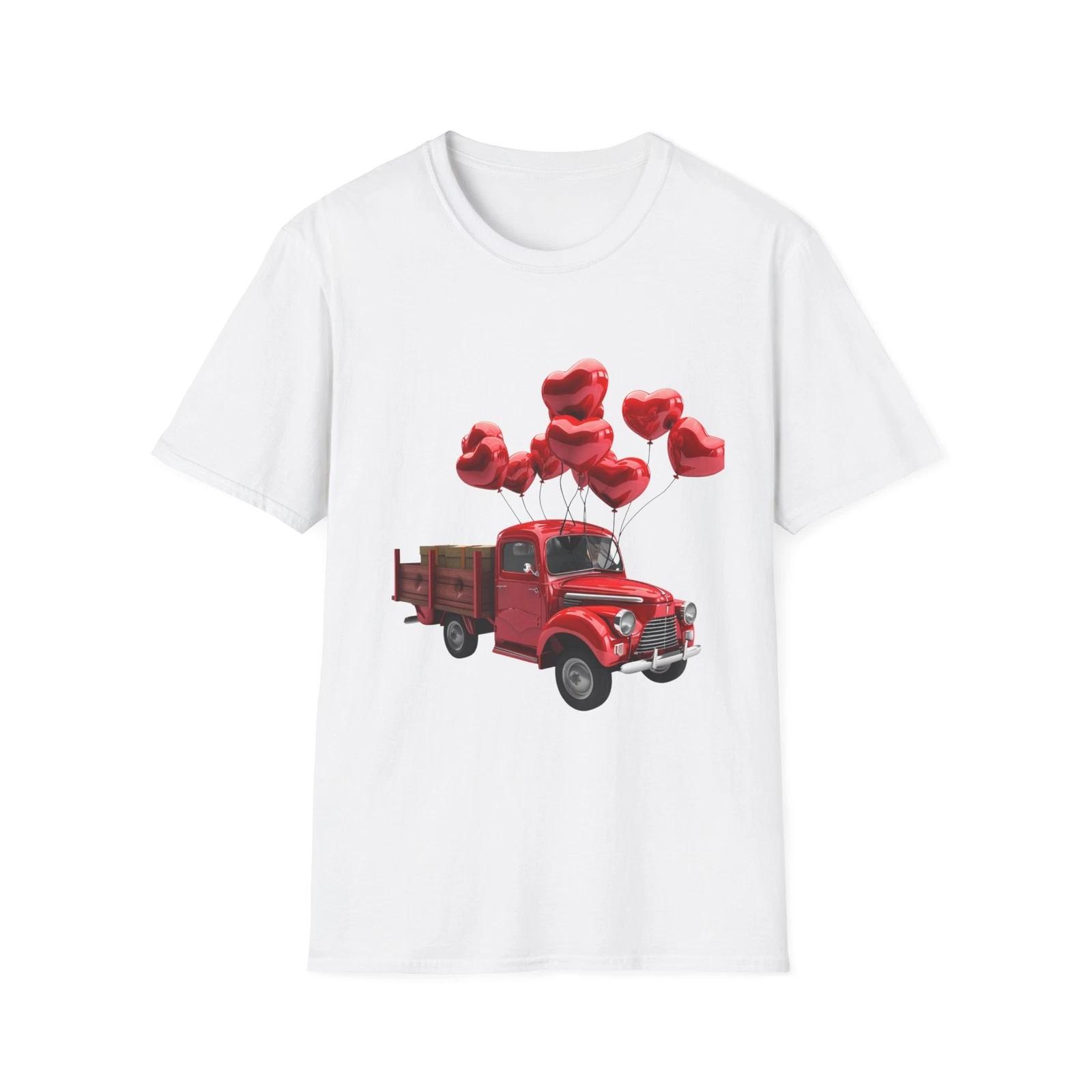 Valentines  Day Unisex Softstyle T-Shirt, Love Heart Tee, Romantic Couples Gift, L