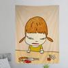 Yoshitomo Nara DIY Wall Tapestry Hippie Flower Wall Carpets Dorm Decor Wall Art Decor