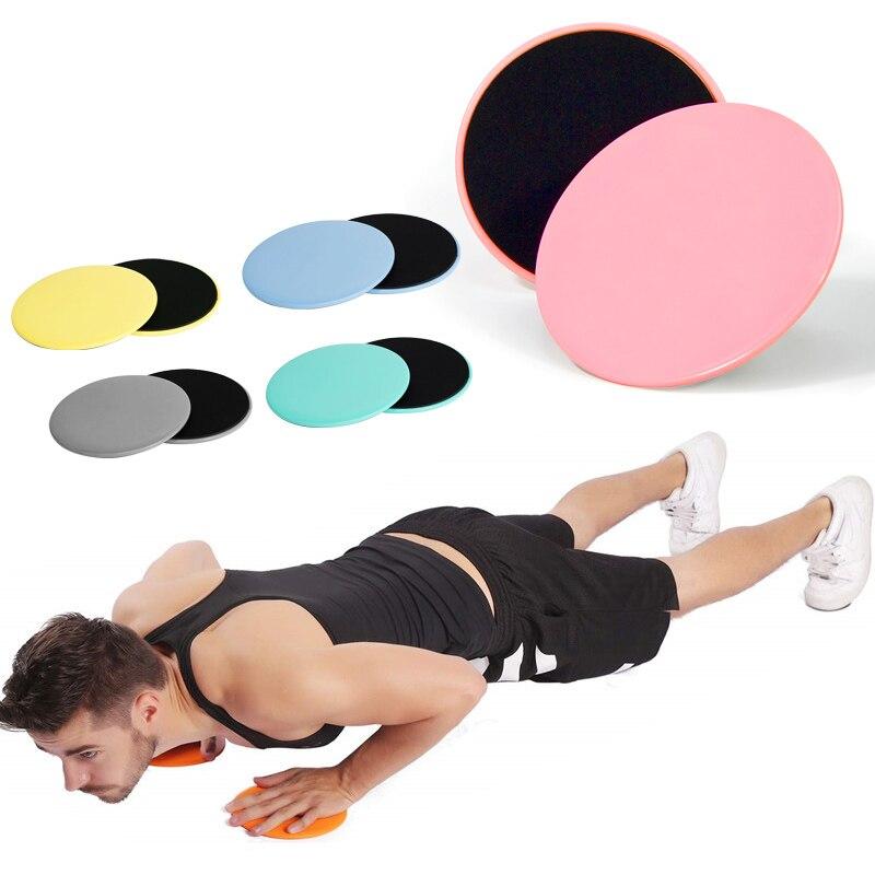 2pcs Sliding Gliding Fitness Discs Abdominal Exercise Sliding Plate Pilates Yoga Gym Abdominal Core Training Exercise Equipment