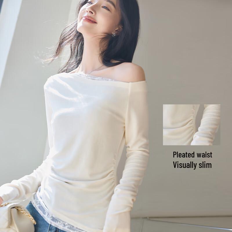 VICTORIA&VERA Moonlight Ballet Off-Shoulder Lace Top