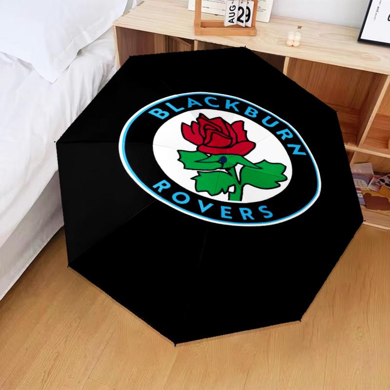 Blackburn Rovers  Umbrella Folding umbrella, automatic umbrella 8-Frame for Travel, camping Use Gift for Halloween Christmas