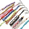 Handwoven Waxed Cord Keychain Net Pocket Bag Charm For Bags Backpacks And Accessories Fashionable Keyring