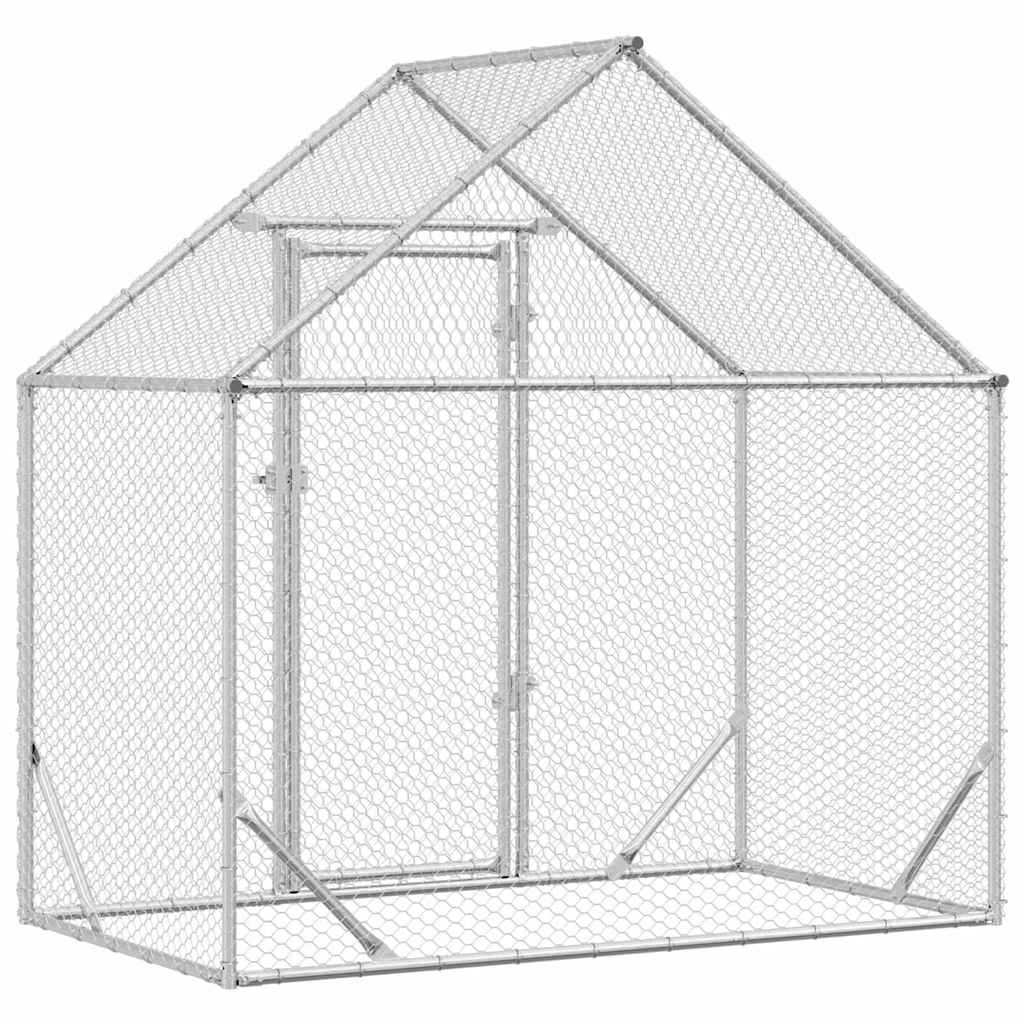 Chicken Coop Silver 170 X 100 X 177 Cm Galvanized Steel