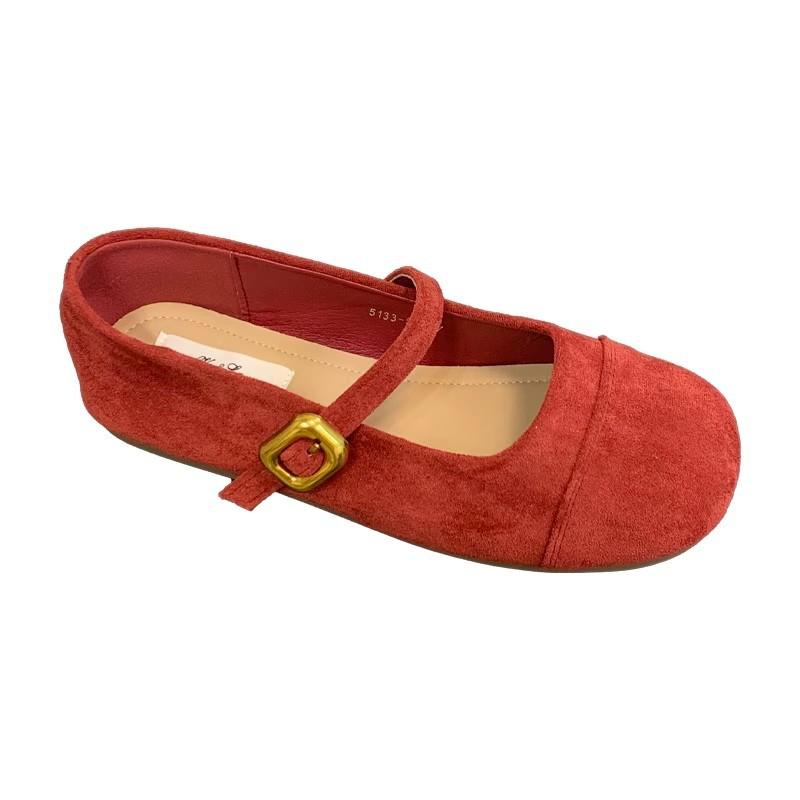 Shallow single shoes women's spring 2025 new French retro gentle fairy Mary Jane women's shoes flat beanie shoes