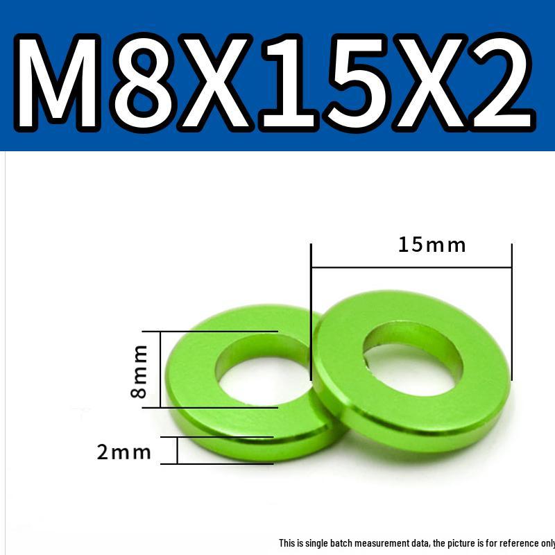 Colorful Aluminum Alloy Flat Washer & Spacer (M4/M5/M6/M8)