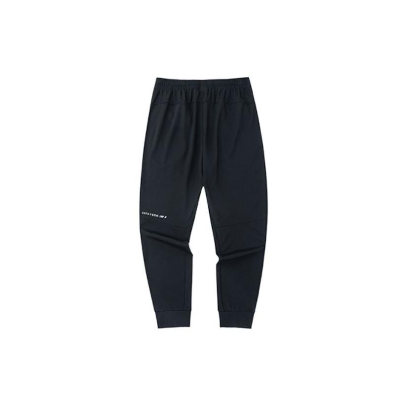Anta Solid Color Casual Tapered Sweatpants Men Bottoms Black 152237321-2