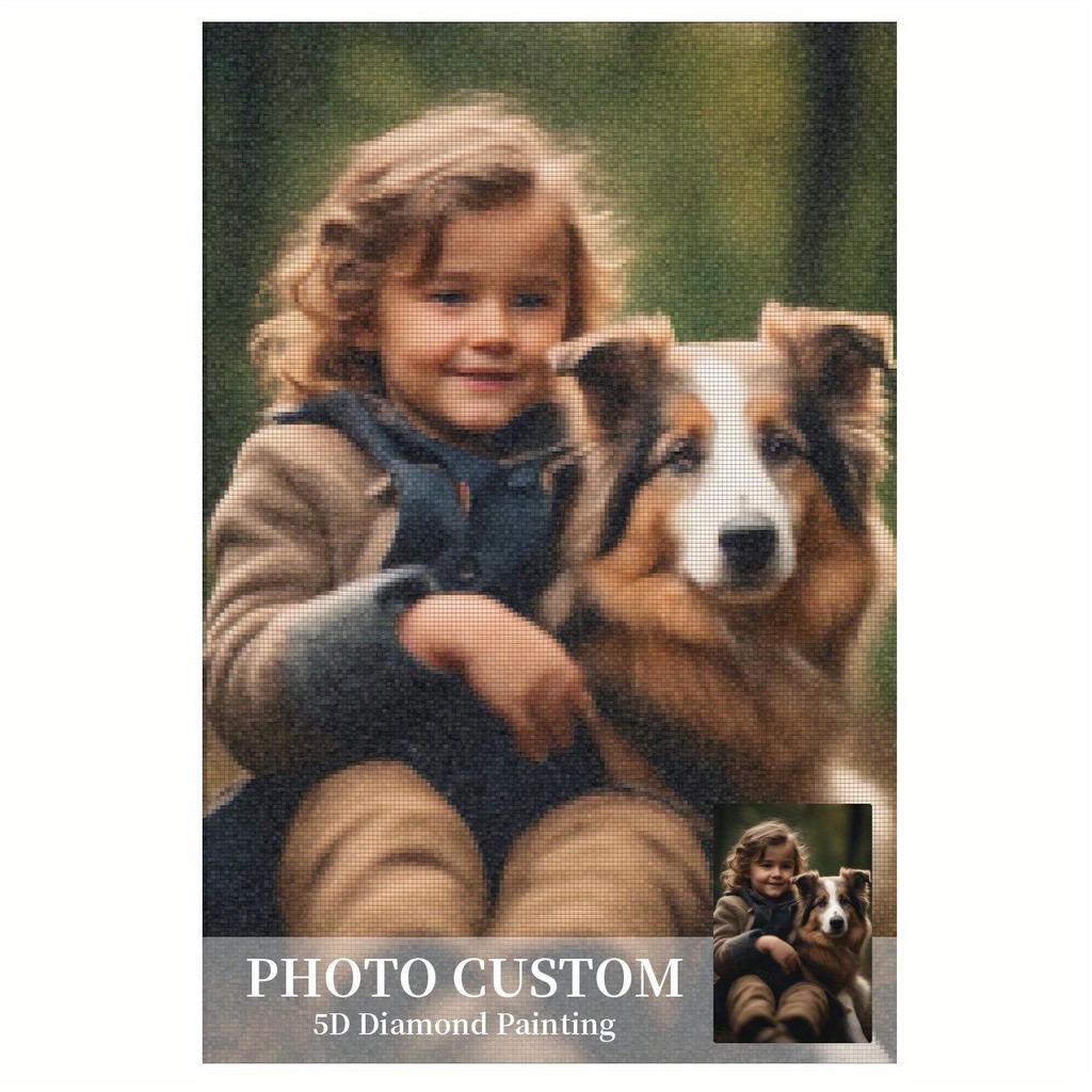 Benutzerdefiniertes Diamant-Malerei, DIY Personalisiertes Foto für Benutzerdefinierte Diamant-Malsets Diamant-Kunsthandwerk Geschenke Hochzeit Zuhause Wanddeko