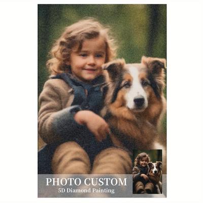 Pittura Diamante Personalizzata, Foto Personalizzata Fai da Te per Kit Pittura Diamante Personalizzati, Artigianato Arte Diamante Regali Matrimonio Decorazione Parete Casa