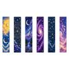 Stitch Bookmark Kit 6Pcs Single Sided 11CT DIY Printed Canvas Cotton Needlework Embroidery Set