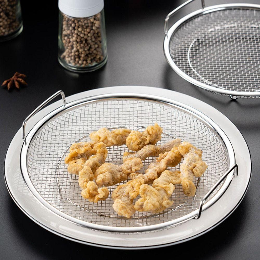 Fine Mesh Frying Strainer Basket with Handle Kitchen Oil Filter Pan  BBQ Food