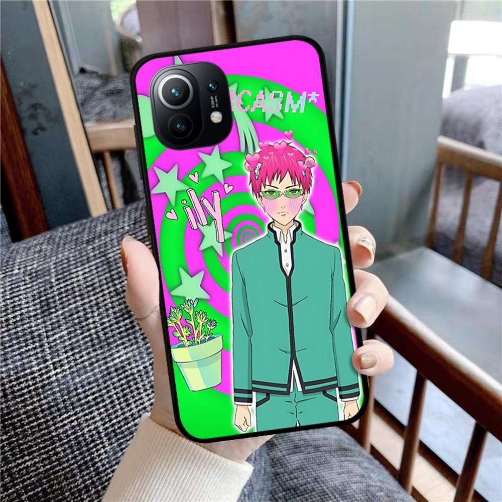 Saiki Kusuo No Psi Nan Phone Case For Xiaomi Mi 5X 8 9 10 11 12 Lite Pro 10T PocoX3pro PocoM3 Note 10 Pro Lite