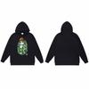 Mens Oversized Hooded Sweatshirt With Ape Head Print Heavyweight Cotton Long Sleeve Pullover Daily Wear