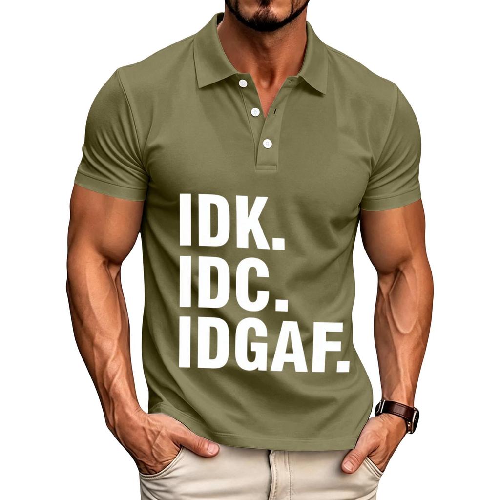 Men's Casual Letter Print Short Sleeve T-Shirt for Everyday Wear