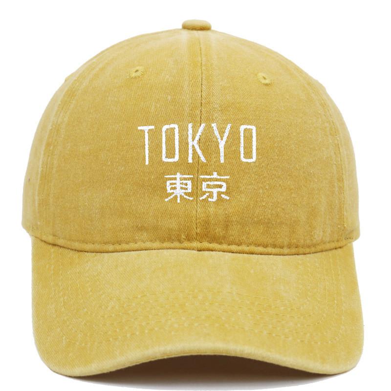 Vintage Water Wash Cotton Baseball Cap With Embroidered Letters For Outdoor Sun Protection