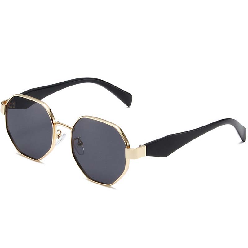 Metal Retro UV400 Sunglasses for Women Fashion Polygonal Frame Outdoor Sunglasses Men Luxury Design Travel Sports Goggle Shades